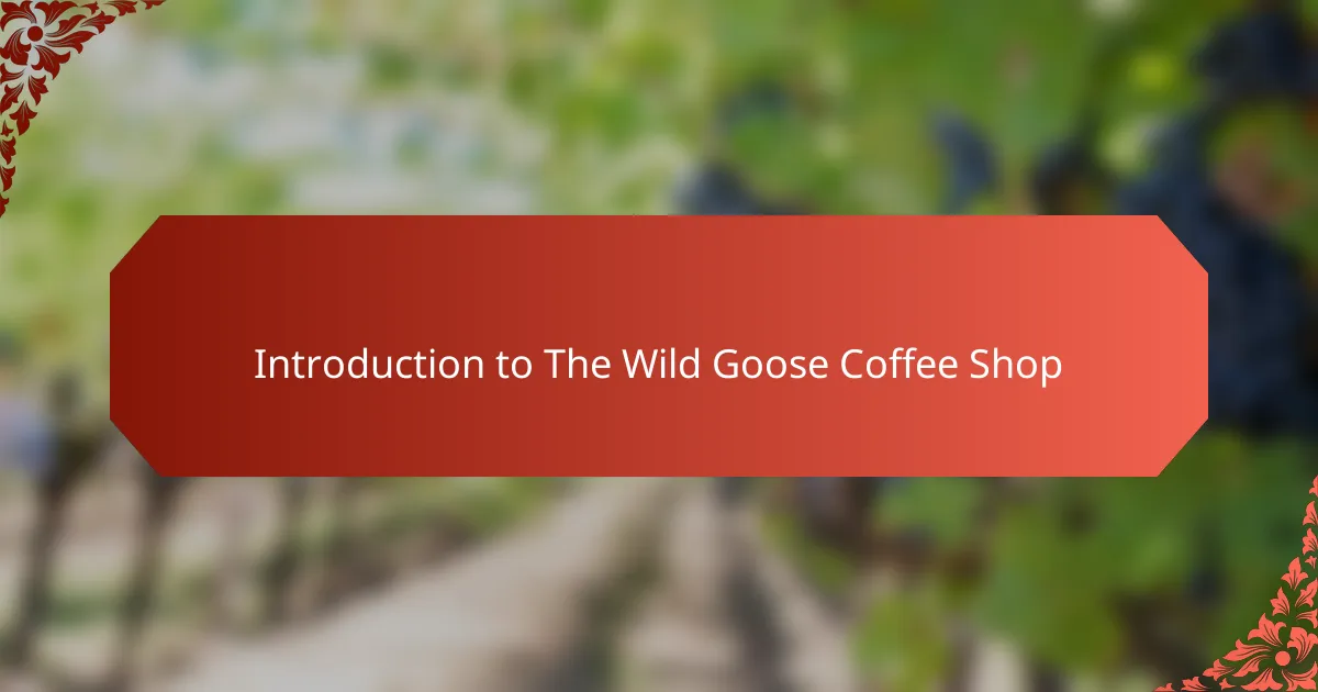 Introduction to The Wild Goose Coffee Shop